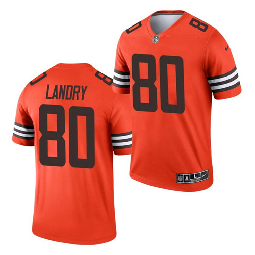 Men's Cleveland Browns #80 Jarvis Landry Orange Inverted Legend Stitched Football Jersey